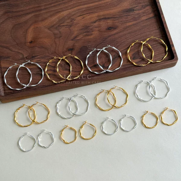 Collection of Unique Twisted Möbius Earrings: Vintage, Light Luxury, Fashionable, Versatile, Personalized, High-End Commuting and Casual Ear Accessories