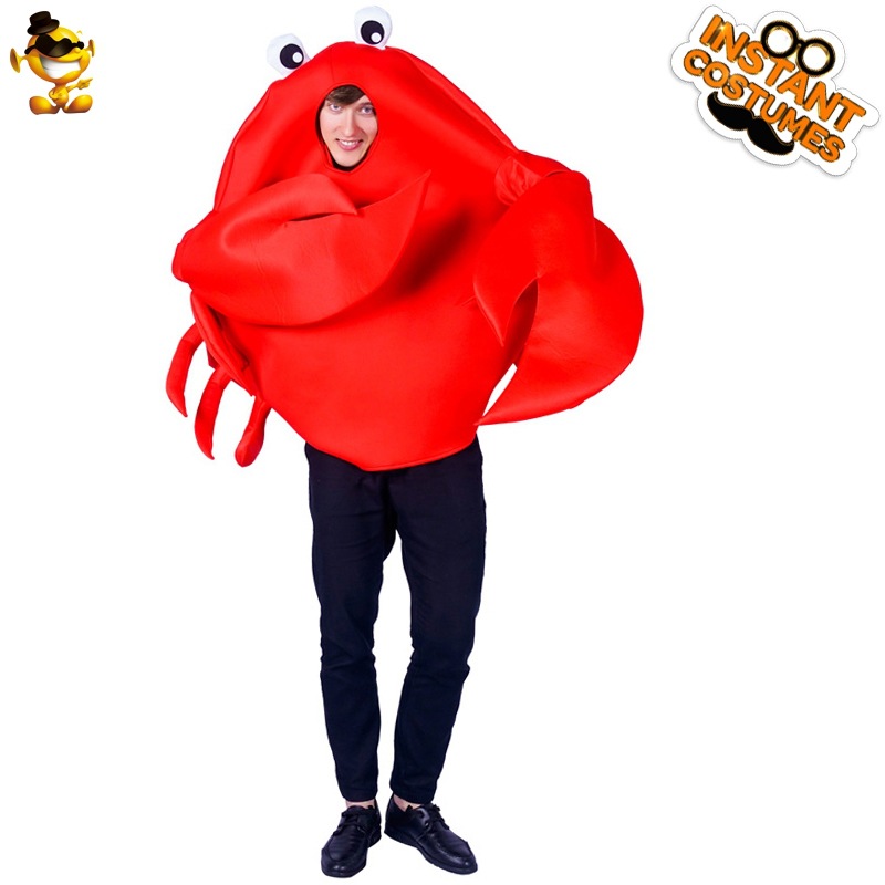 Adulto grande hembra grande pareja masculina divertida parodia cangrejo traje lindo animal Cosplay fiesta traje