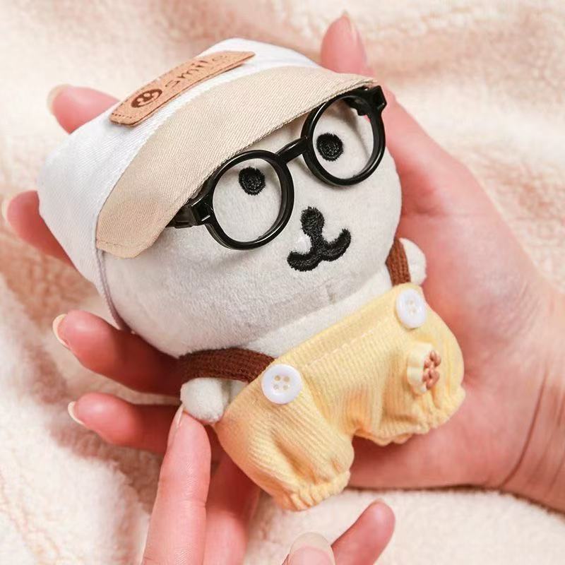 自虐的なクマと同じスタイルのかわいいメロンのヘッドギア 10cm 人形は超かわいいぬいぐるみフルーツベビー服を着ることができます|undefined