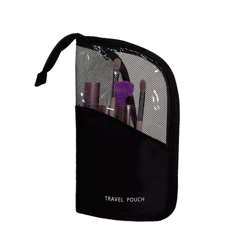 Nueva bolsa de maquillaje vertical máscara de lápiz labial multifuncional bolsa de maquillaje de gran capacidad de viaje de negocios bolsa de almacenamiento de moda