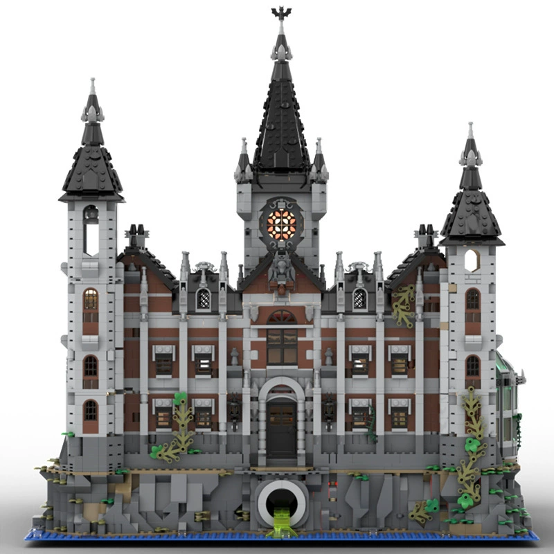 Креативные MOC маленькие частичные строительные блоки А Arkham Asylum А asylum Building MOC-158329 DIY игрушка