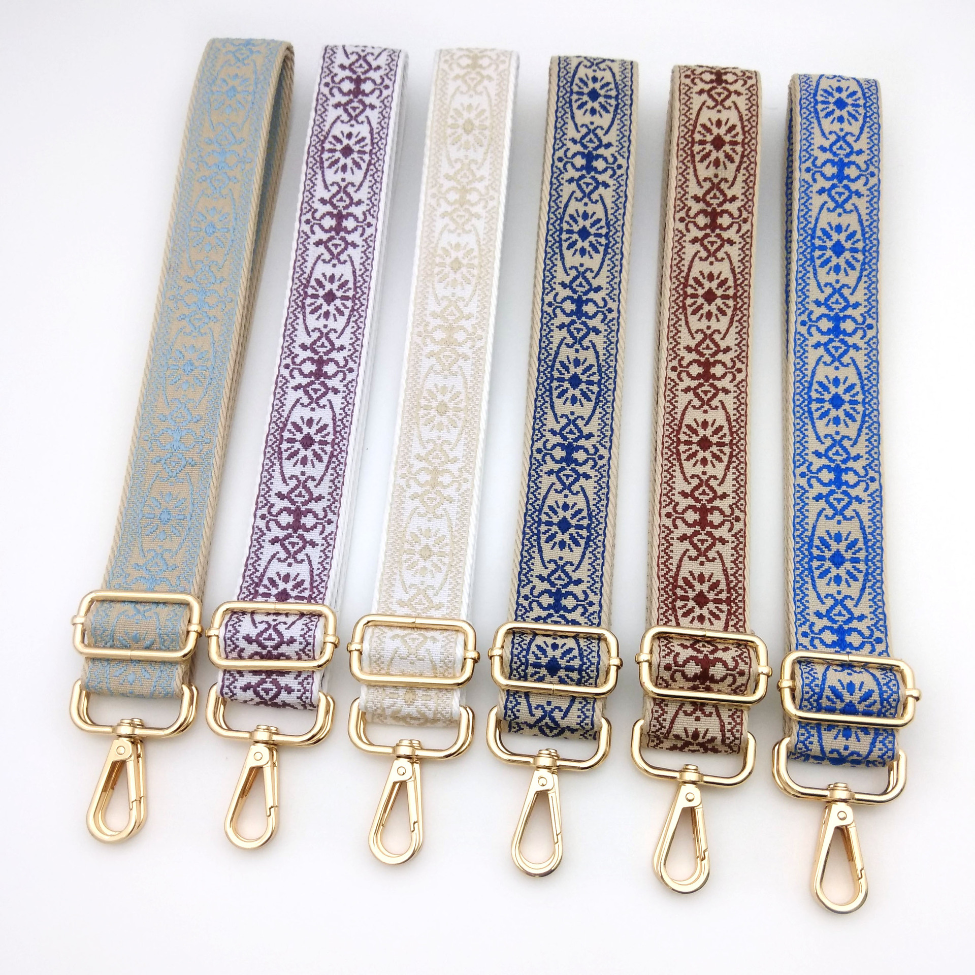 82g Weight Bag Strap Bag Accessories Type Spring Ring Trigger Clasp Closure Clasp Closure Type 1 Piece Quantity Casual, Daily Occasion Polyester Material Geometric Pattern Elegant, Ethnic Style Style 1 Piece Polyester Geometric Spring Ring Trigger Clasp Closure Bag Strap 3