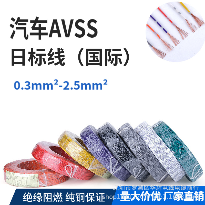 汽车线束0.3到2.5平方低压导线耐高温耐磨多芯软线汽车电线专用线