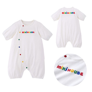presale Miki Climbing Clothing Japanese Men's and Women's Color Letter Printed Jompsuit Baby's Hakka Bag Fart Clothes for Hair
