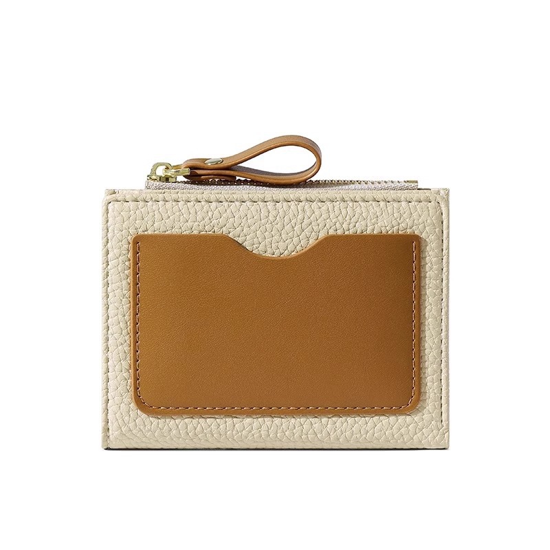 Fashionable Minimalist Women's Short Wallet Zipper Bi-Fold Korean Style Multi-Functional Coin Purse For Ladies_voghion.com