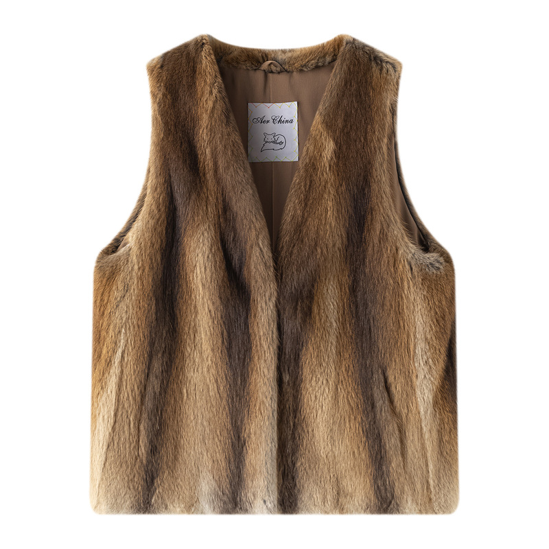 Full-Cut Knife Craft Autumn and Winter New Imported Original Color Blue Root Mink Whole Mink Mink Vest Women's Mink Fur Outwear Full-Cut Knife Craft Autumn and Winter New Imported Original Color Blue Root Mink Whole Mink Mink Vest Women's Mink Fur Outwear
