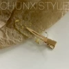 Прозрачный с золотой фольгой