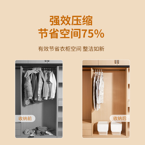 Clothes dust cover vacuum compression bag suit fur down jacket extra large moisture-proof sealed hanging storage bag