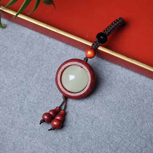 Best-selling Purple Sandalwood Exquisite Night Light Jewelry DIY Keychain Phone Car Charm Sandalwood Pendant Craftsmanship Gift