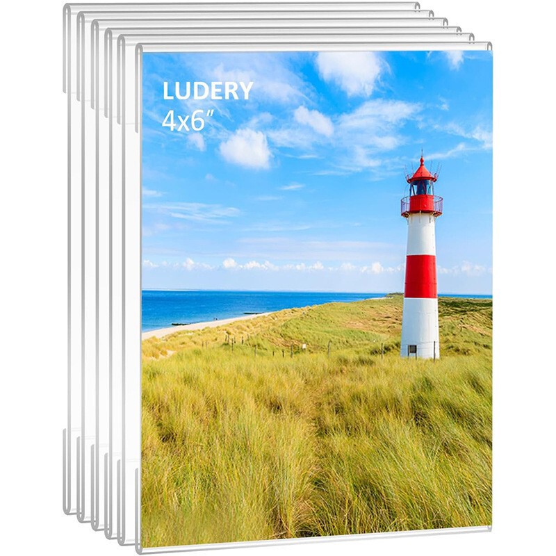 Acrylic Photo Frame Transparent Frameless Floating Hanging Picture Frame for Home School Office Acrylic Photo Frame Transparent Frameless Floating Hanging Picture Frame for Home School Office