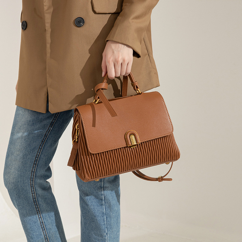 New Style Women's Handbag, Fashionable, Large Capacity, Soft Leather, Commuter Crossbody Bag_voghion.com