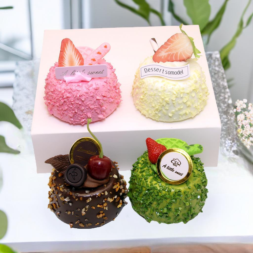 바삭한 케이크 세트 4개(자석)