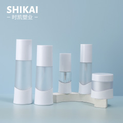 50ml100/120ml蒙砂圓形細霧噴瓶子分裝30g透明拼色面霜膏霜瓶套裝