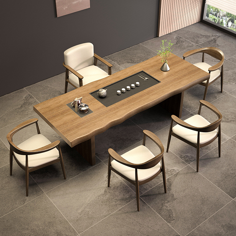 조립; 3.0m 티 테이블 + 학사 의자 + 대통령 의자_6 + 무료 티 캐비닛