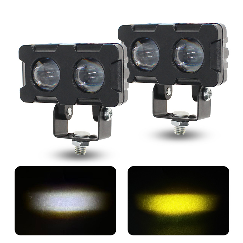 Motorcycle Led Headlight Electric Vehicle 12-80V Modified Led Car Light Two-Color High and Low Beam Minion Spotlight
