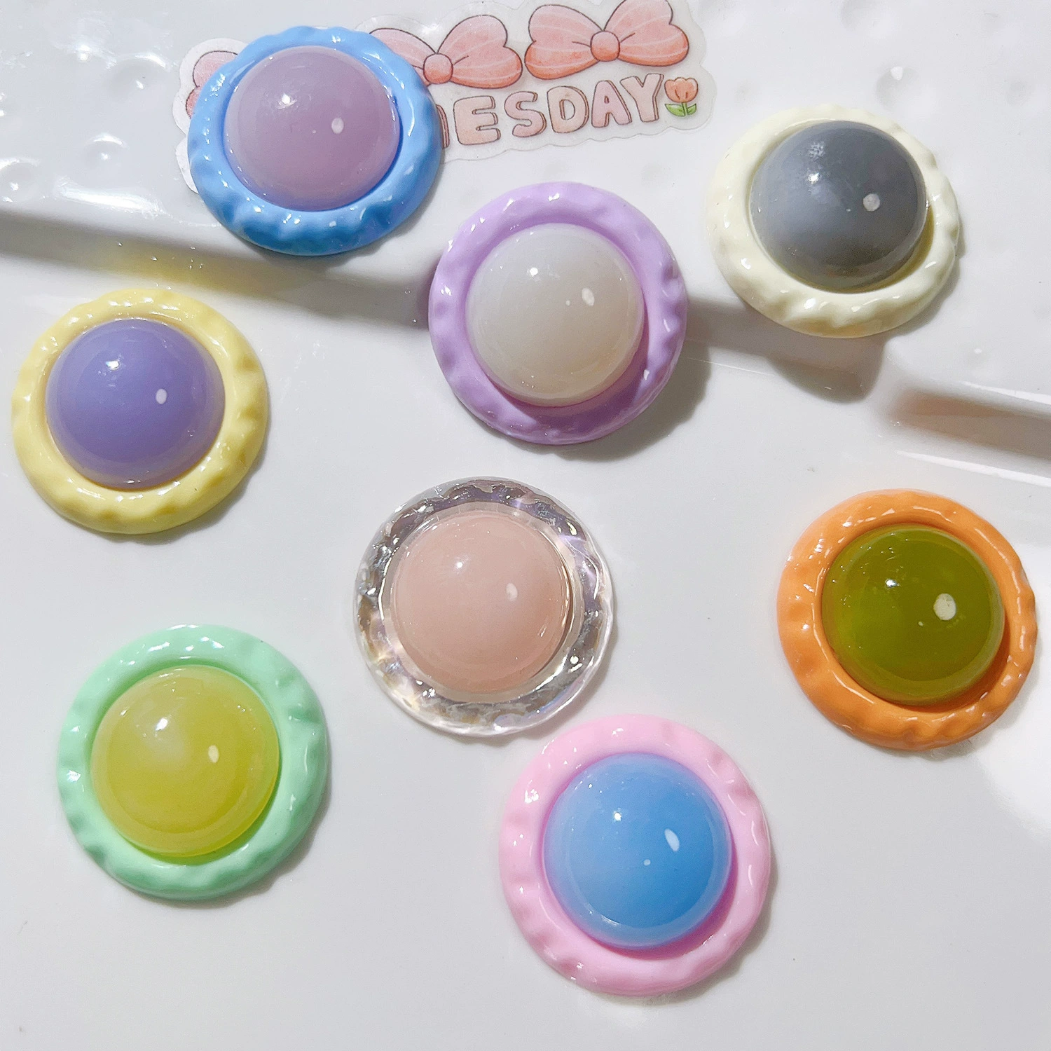 Acrylic accessories, cream hairgrip, phone case, material handmade, wholesale