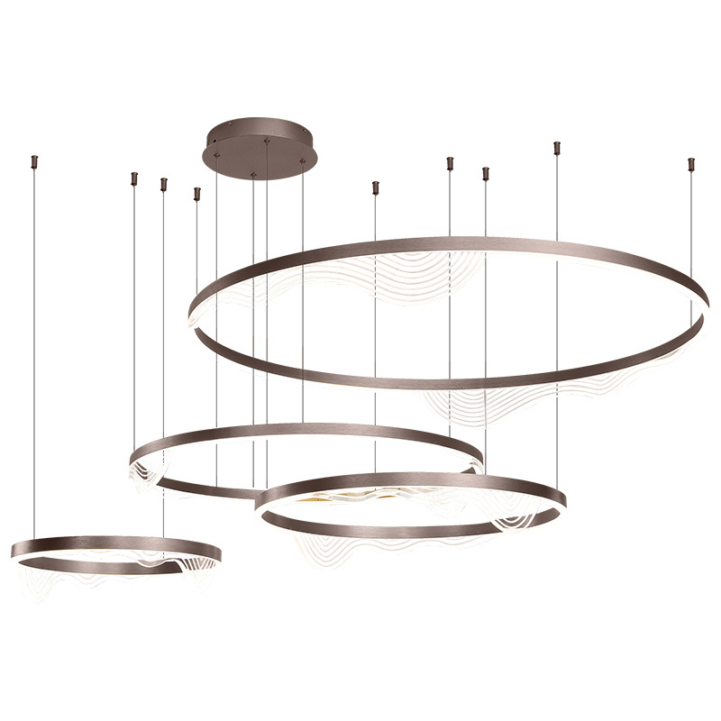 Lámpara de salón Grand View Garden, lámpara de salón elegante y de lujo, lámpara circular, lámpara circular nórdica para salón, lámpara de salón principal 055L.