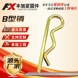 R型弹簧开口销 弹簧钢 白锌 R型弹簧开口销