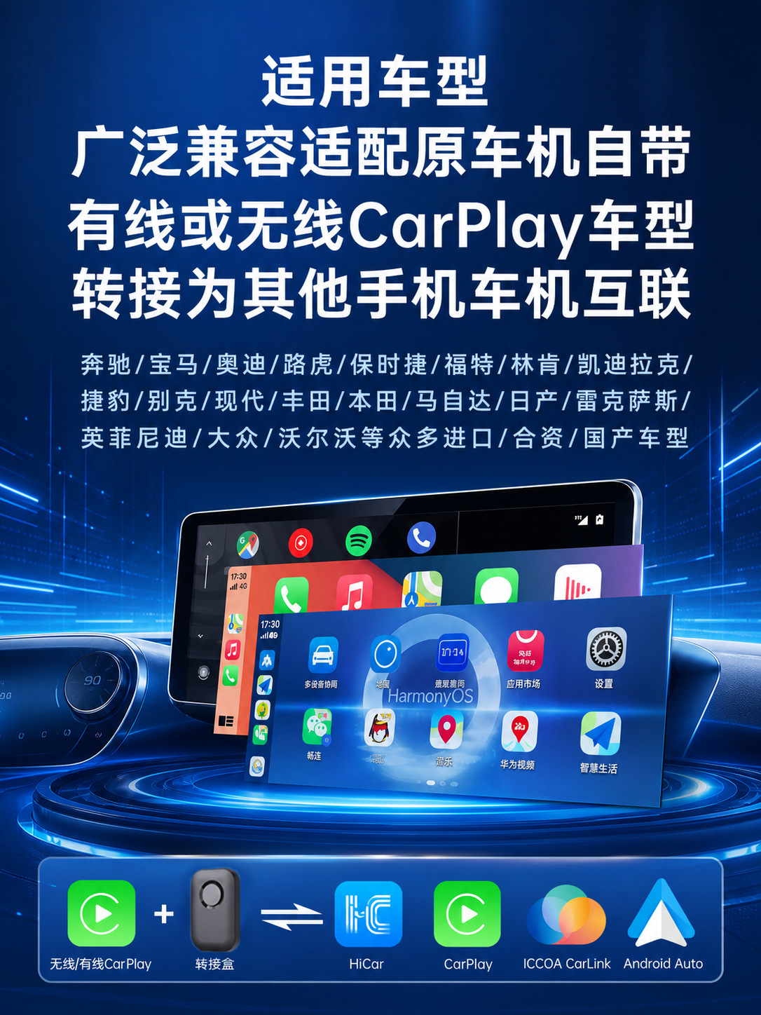 BMW CarPlay to Huawei HiCar wired to wireless Apple CarPlay Android Auto connectivity box