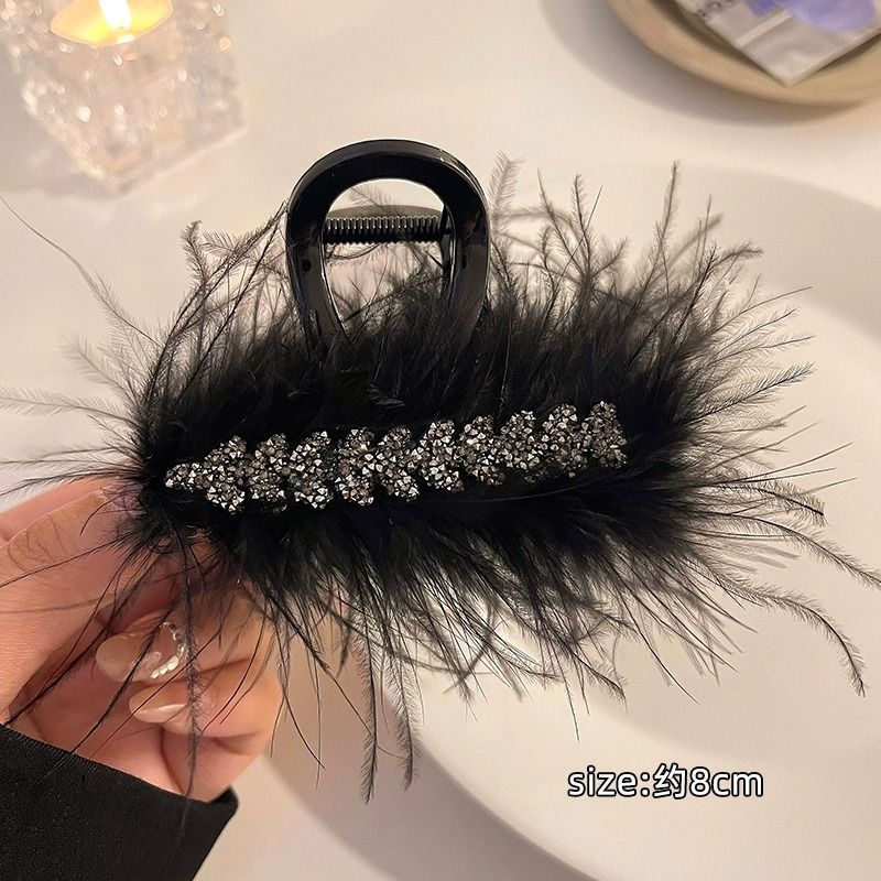 Horquilla de media amarre de sentido avanzado, clip de tiburón de cola de caballo baja para mujer, clip de horquilla para la cabeza, clip de agarre de lazo grande