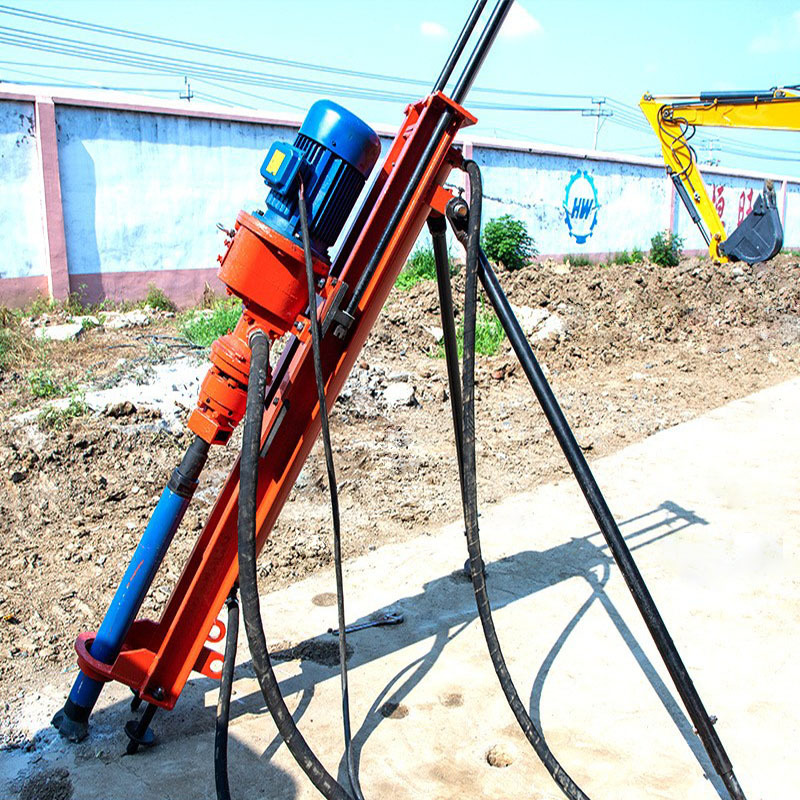 小型气动支架式钻机YQ潜孔钻机桥面护坡横向钻孔机矿山潜孔设备