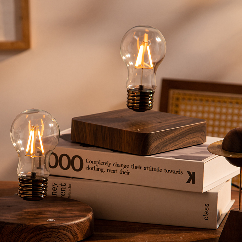 磁気浮上電球ブラックテクノロジー小さな装飾品工芸品雰囲気ライトインターネット有名人テーブルランプホームリビングルームモダンライト高級