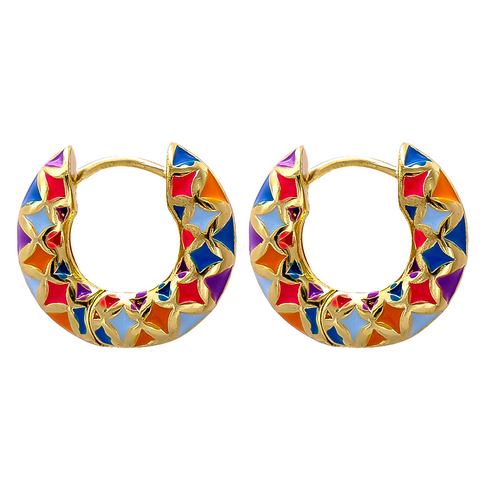 Simple Metal C-shaped Earrings display picture 1