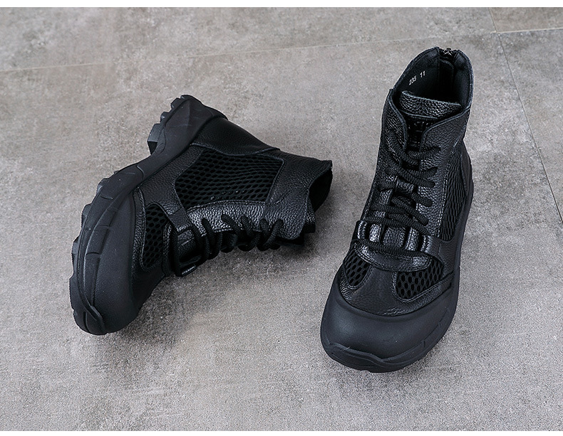 Boot Martin da bò cổ ngắn phong cách Anh cổ điển cho nữ — Màu nâu chi tiết 11
