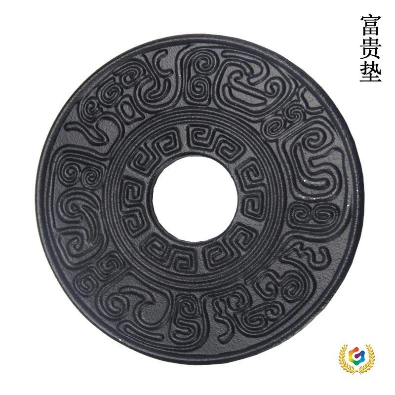 ✅铸铁壶垫玻璃壶铜壶银壶茶锅隔热壶托茶道零配茶具复古壶承批发