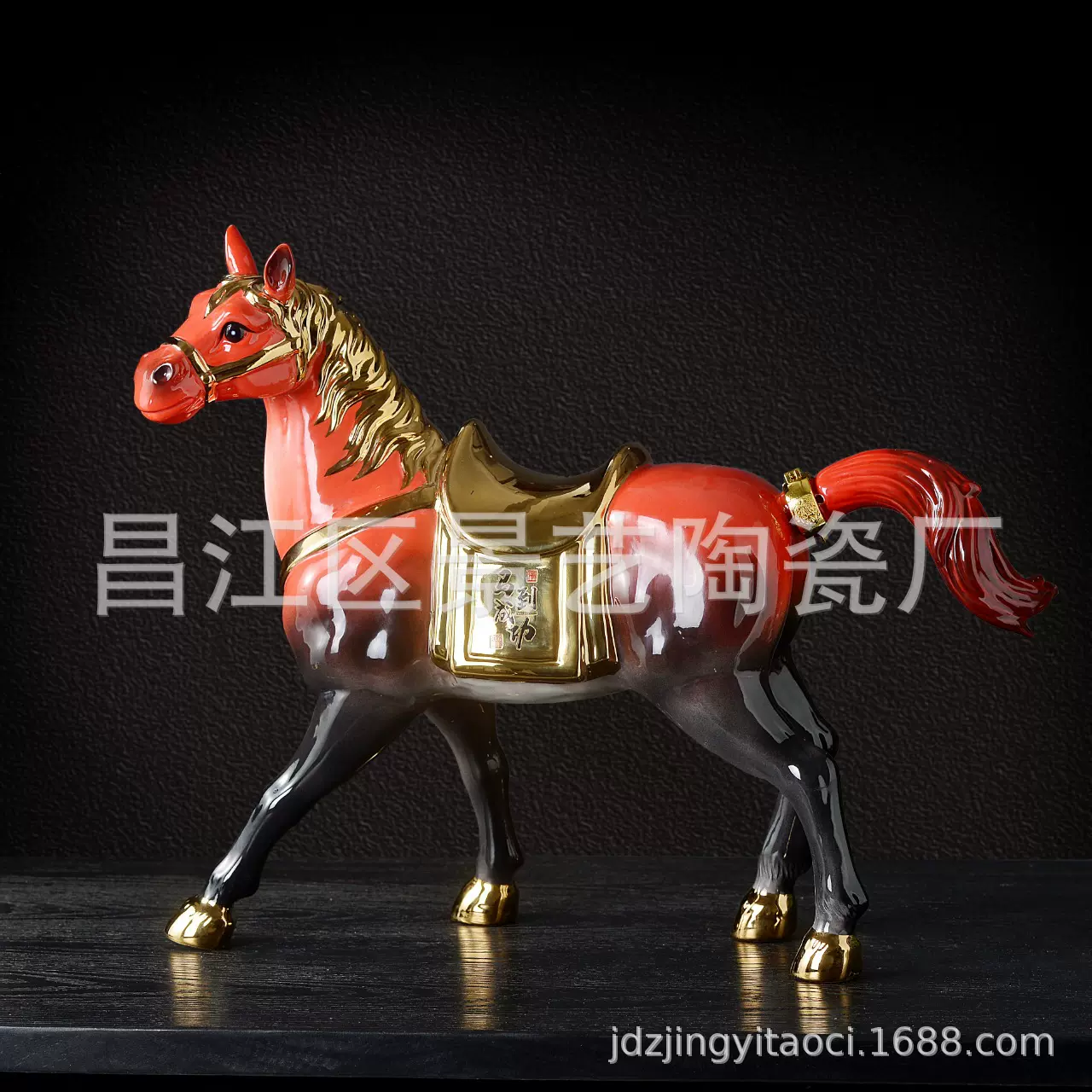 空瓶 酒瓶景德镇酒壶马到成功5斤装礼盒高档创意家用密封摆件酒坛