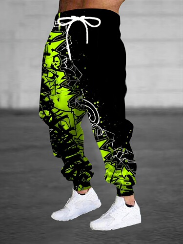 TEMU Bestselling Air Layer Waistcoat Pants 3D Printed Dragon Pattern Series Cuffed Pants