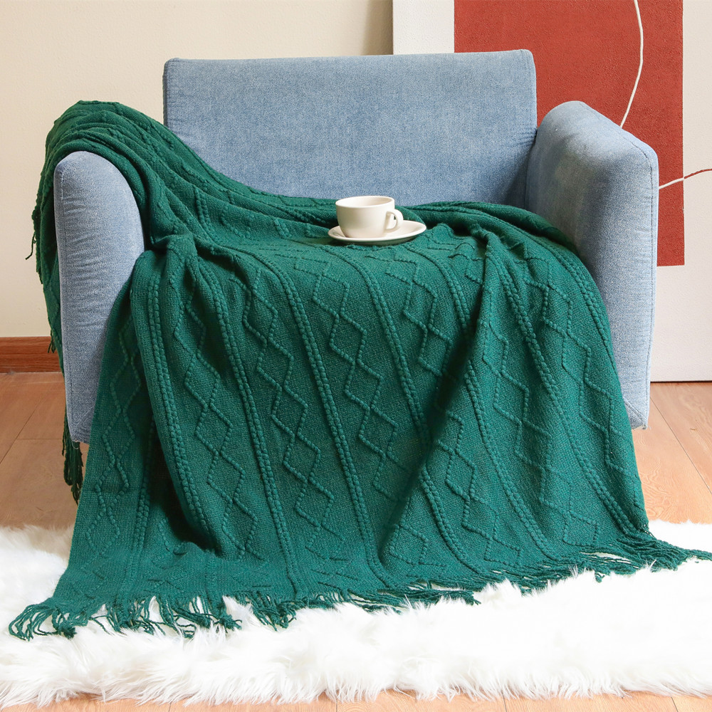 Knitted blanket sofa cover Nordic blanket office summer air conditioning blanket bedside blanket nap blanket car small blanket