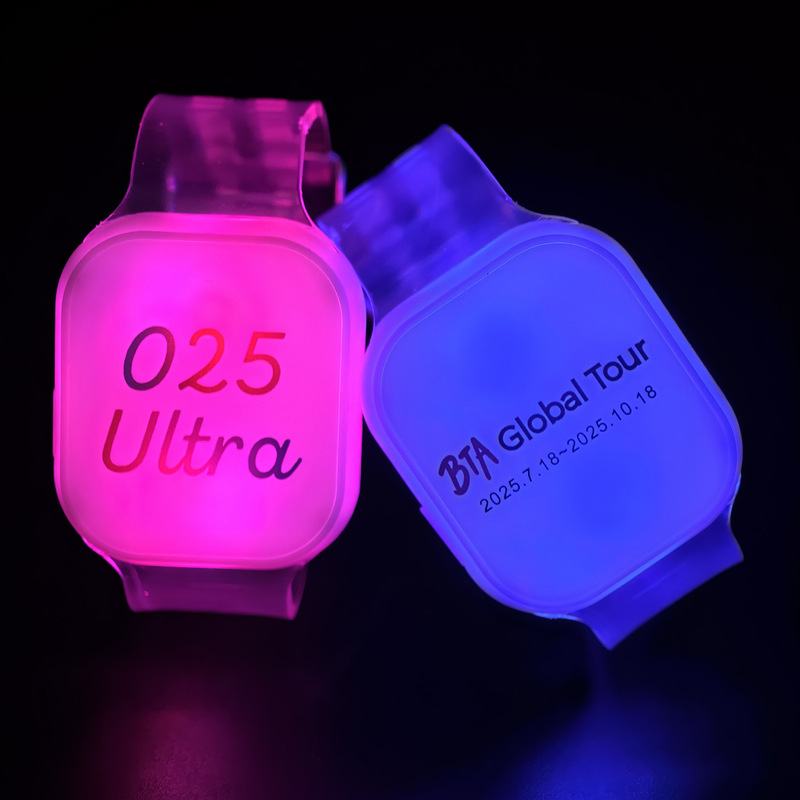Pulseras LED personalizadas con control por puntos para festivales de música y conciertos, pulseras de animación con control remoto DMX, personalizadas con tu propio diseño.