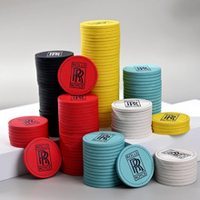 RollsRoyce劳斯莱斯德州扑克陶瓷筹码大尺寸无面值德扑筹码币代发