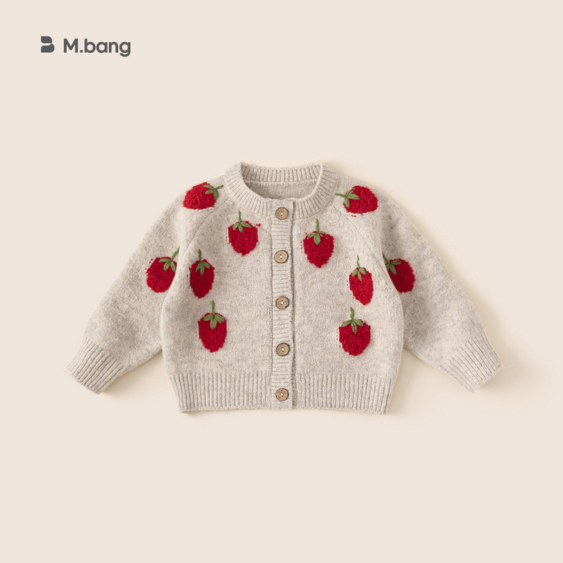 Youbao Huzhou Zhili Children's Clothing Girls' Sweater 2026 Spring and Autumn Strawberry Baby Knitted Cardigan Jacket Girls' Clothes Youbao Huzhou Zhili Children's Clothing Girls' Sweater 2026 Spring and Autumn Strawberry Baby Knitted Cardigan Jacket Girls' Clothes