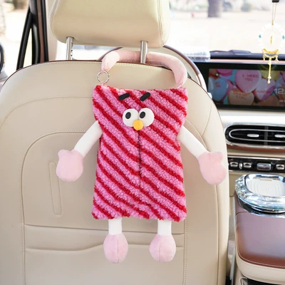 Box Hanging Cartoon Monster | Car tissue box/set - ly-red-stripes