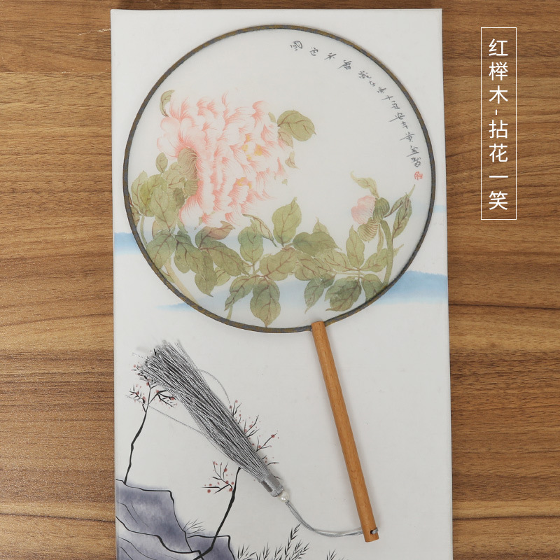 Hanfu ventilador de estilo antiguo ventilador redondo ventilador de baile clásico translúcido ventilador redondo fábrica al por mayor