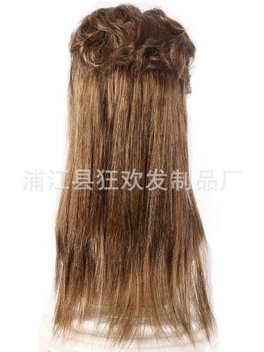 European and American 70s and 80s men's and women's mullet wigs natural fluffy personality fashion Christmas birthday gifts