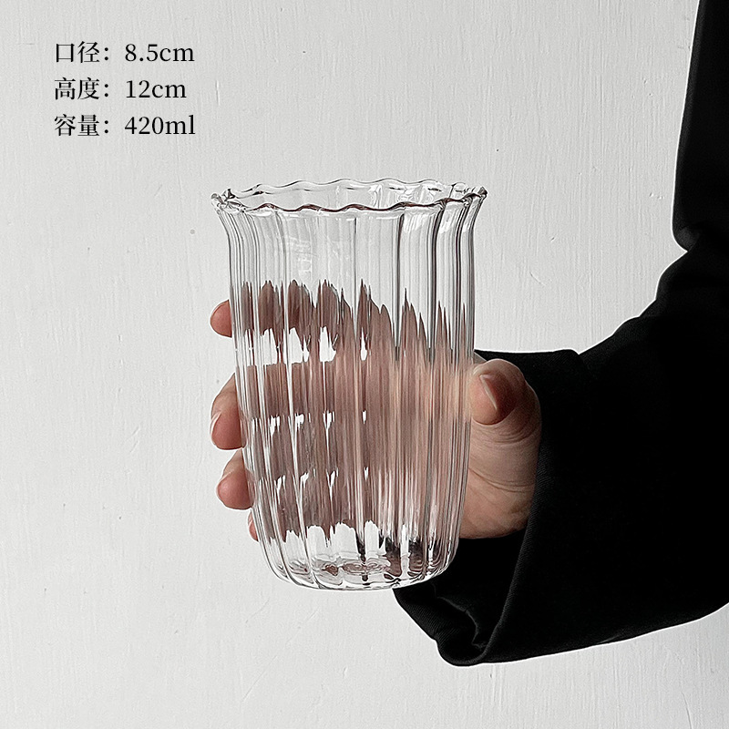 Tazas de té de frutas resistentes a altas temperaturas de gran capacidad de verano simple estilo americano café especial taza de té de leche de limón