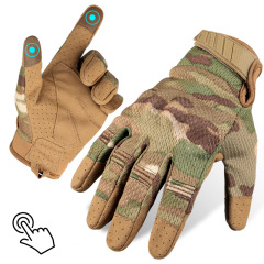 Cross-border outdoor special forces camouflage breathable tactical gloves protective lightweight riding motorcycle gloves touch screen full finger