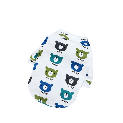 Pet Clothing 22 Happy Bear Bottoming Shirt Dog Clothes Autumn and Winter Clothes New Cat Pet Clothes Winter Style