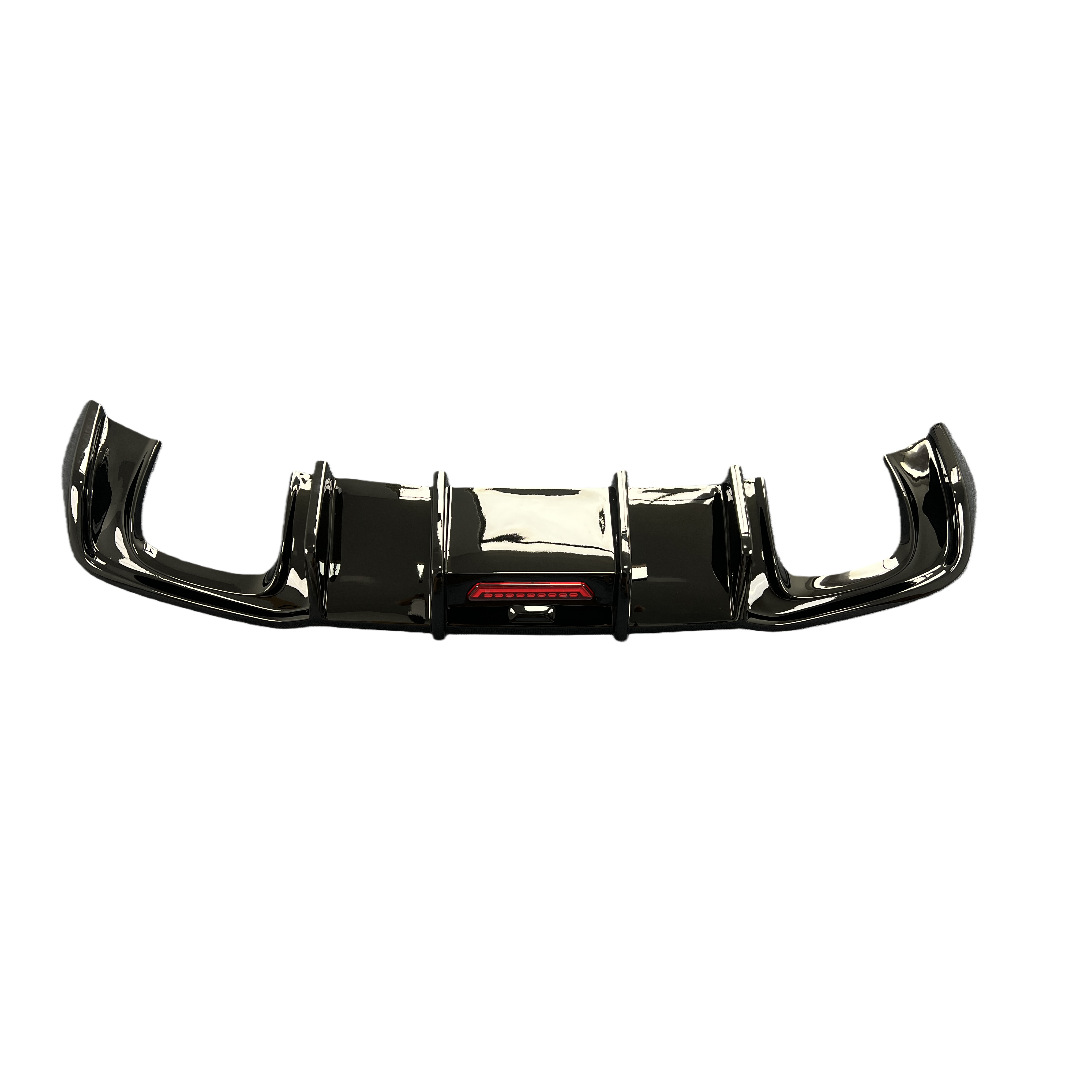 Suitable for 17-20 Audi A3S3 Modified with Lighted Rear Lip, Four-Out Sports Rear Lip, Rear Diffuser Surround