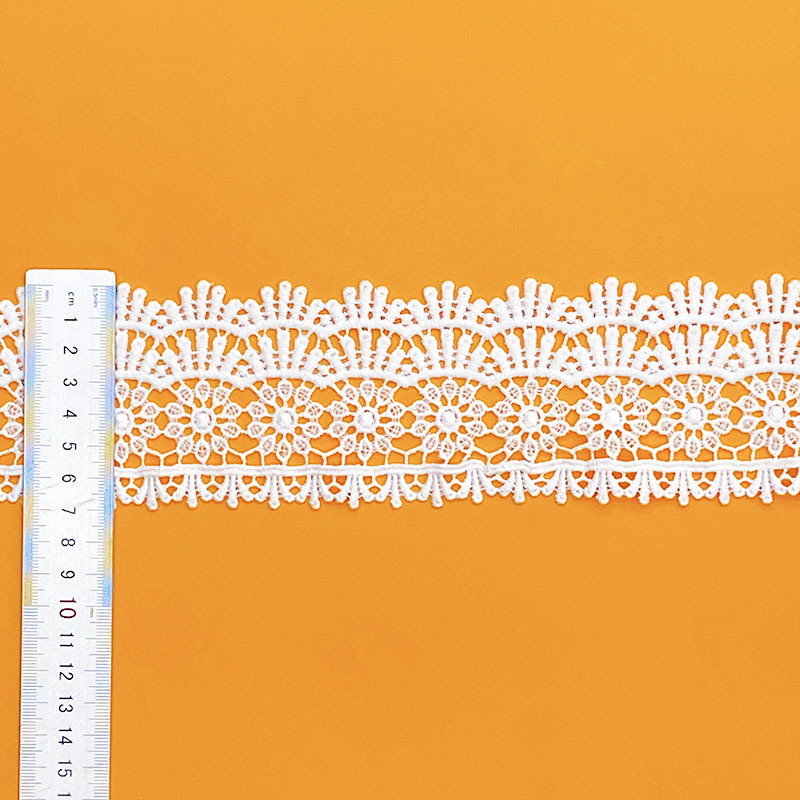encaje soluble en agua para el hogar decoración suave joyas de mujer DIY bordado unilateral hueco leche código de barras accesorios de ropa