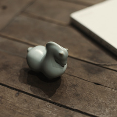 ||《戰國馬》汝窯茶寵 小茶玩 汝瓷開片 天青色