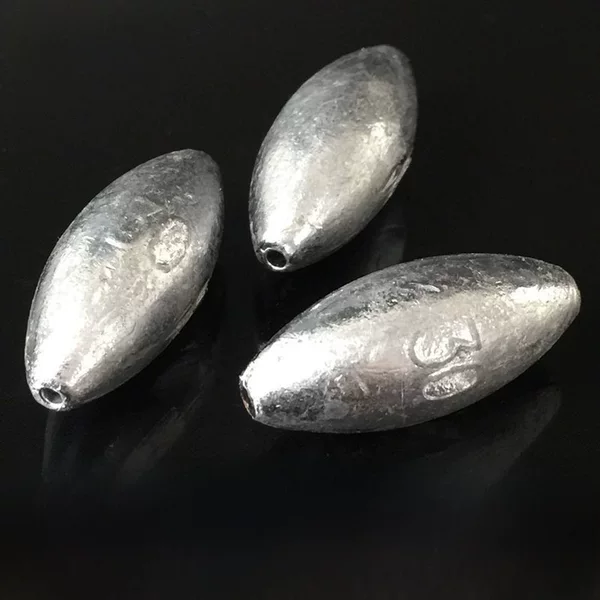 Junya fishing gear lead pendant wholesale olive shaped lead pendant Zhongtong lead pendant olive lead fishing gear accessories hollow lead hollow lead