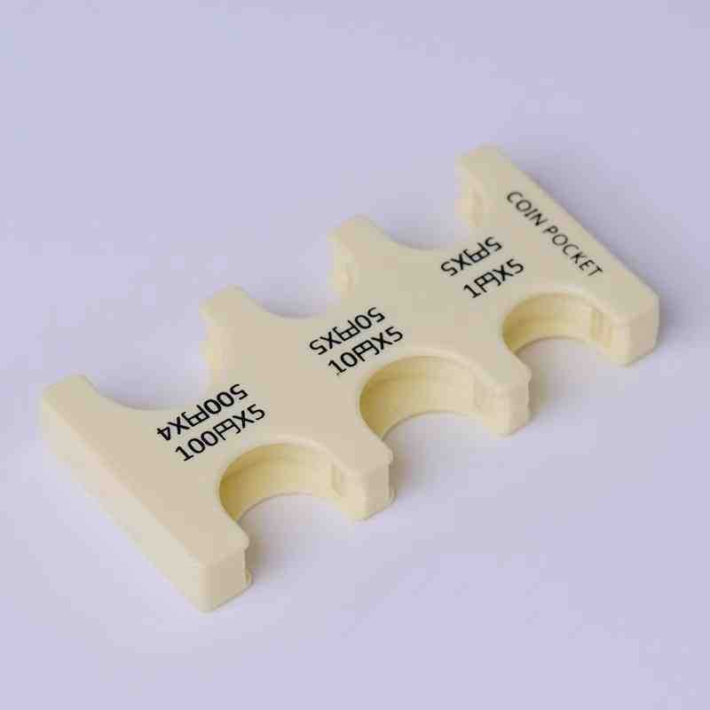 日本の硬貨は小銭を挟みます。PVC透明収納バッグは携帯します。|undefined