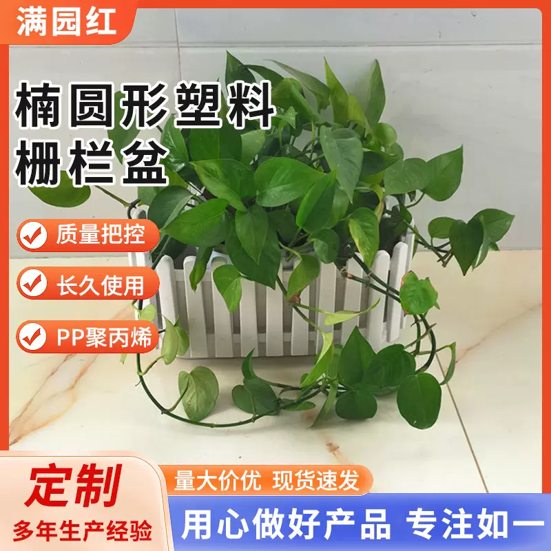批发花盆草莓种菜专用箱栅栏塑料花盆多肉长方形蔬菜种植栅栏花盆