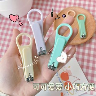 Online celebrity Korean style cute pure color nail clippers student nail clippers anti-splash baby children nail clippers gift wholesale