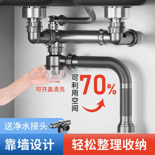Jiayun kitchen dish washing basin sewer pipe fittings sink sewer suit sewer pipe drain pipe sink sink pool