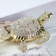 Cross-border hot mining scenic spot hot selling crafts enamel jewelry box seven treasures burning diamond-embedded home accessories turtle ornaments